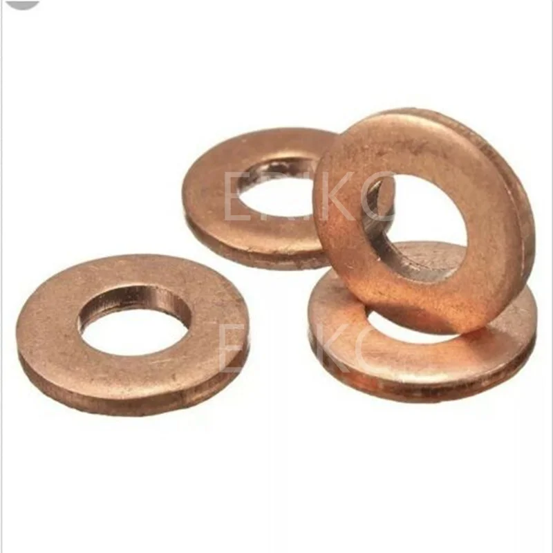 

10 pieces/ lot COMMON RAIL DIESEL INJECTOR COPPER WASHER SEAL For RENAULT (size:7.4*15*3) thickness=3mm