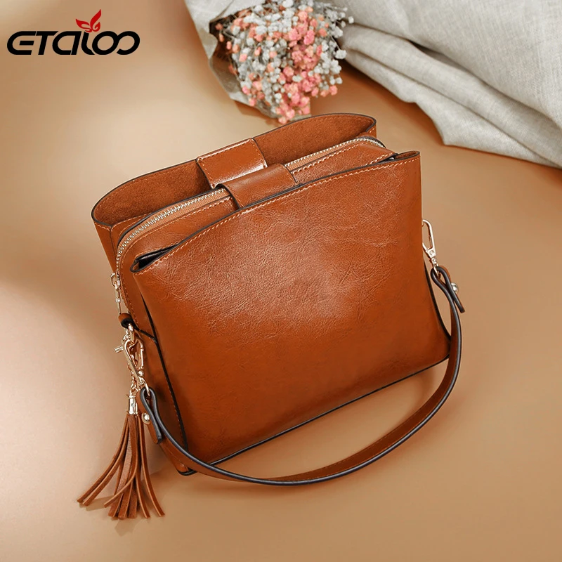 Рекламные сумки сумка через плечо с кисточкой женская сумка-мешок из