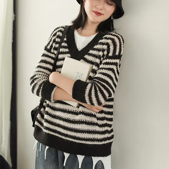 Женский свитер осень зима вязанный выдолбленный пуловер 2019 новые женские топы