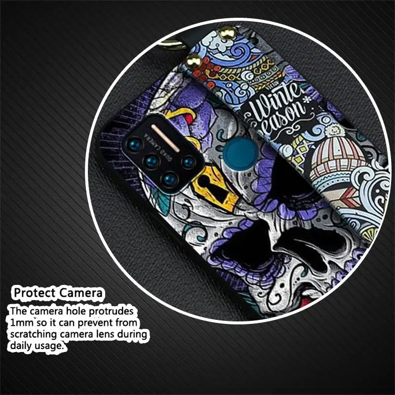 for woman soft phone case for umidigi a7 pro lanyard cute tpu original durable new wristband free global shipping