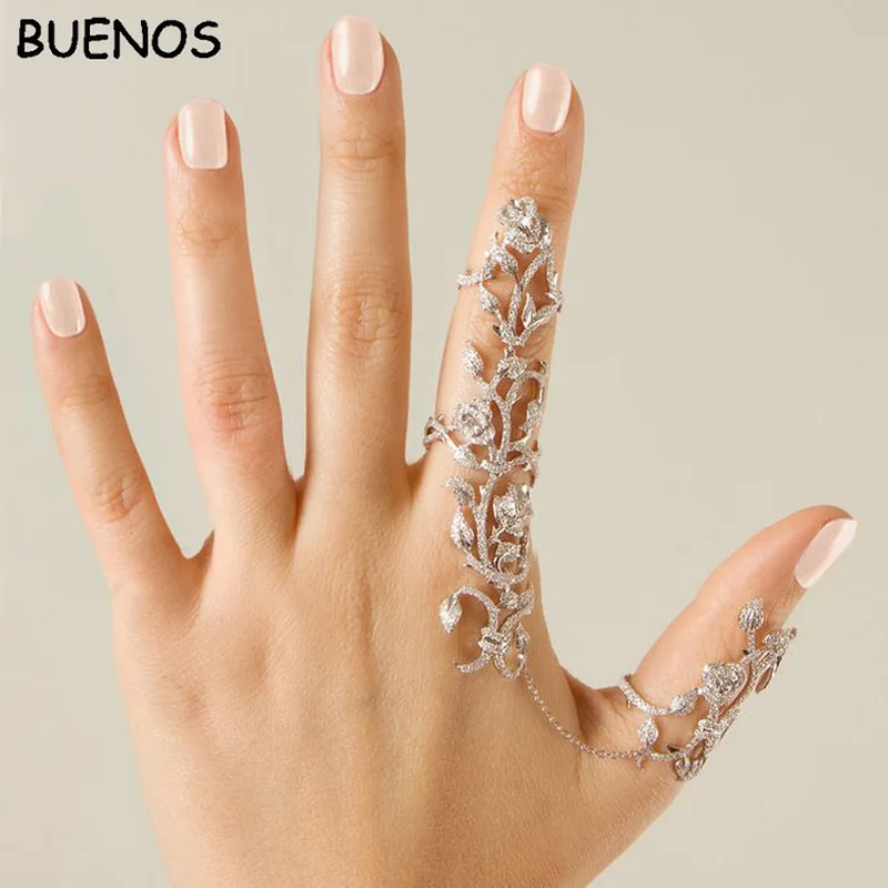 BUENOS Новая мода личности полый шарнир Роза регулируемый палец кольцо|Кольца| |