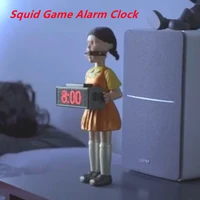new funny squid game alarm clock fires bullets to wake you up doll clock bedroom decorations ornaments novety gift 2021 hot sale
