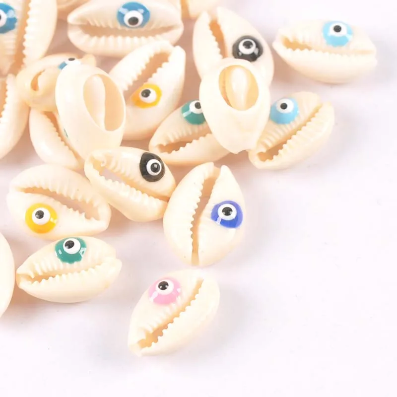 10 шт. бежевые ракушки с глазами ручной работы естественные для изготовления