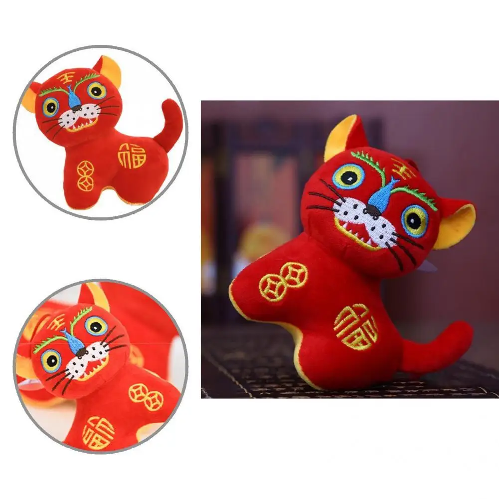 

Fashionable Collection Chinese Zodiac Tiger Plush Pendant Fine Workmanship Skin-friendly Tiger Mascot Doll