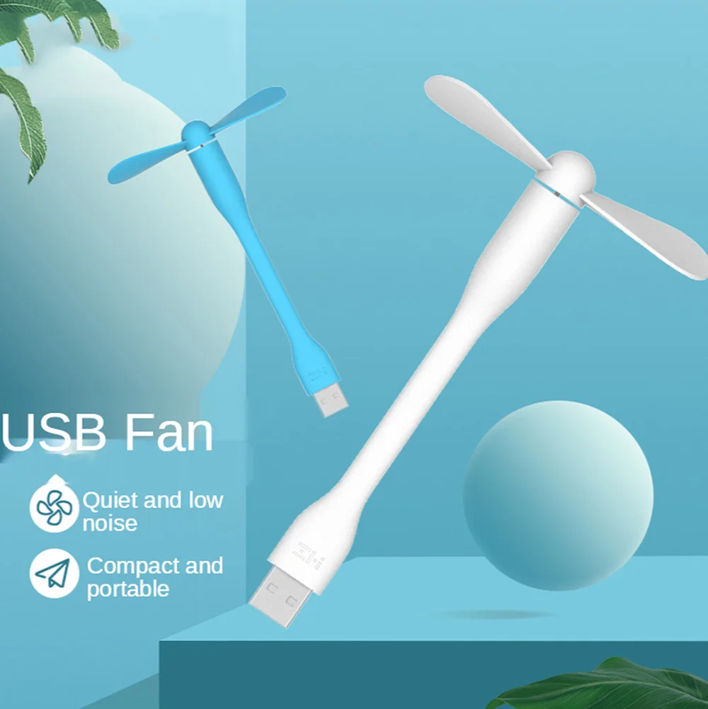 XIAOMI оригинальный XiaoMi Mijia мини вентилятор гибкий портативный Youpin ZMI USB вентилятор для портативного зарядного устройства компьютера XiaoMi Быстр... (art.: 3920bc100004a) - 3920bc100004a