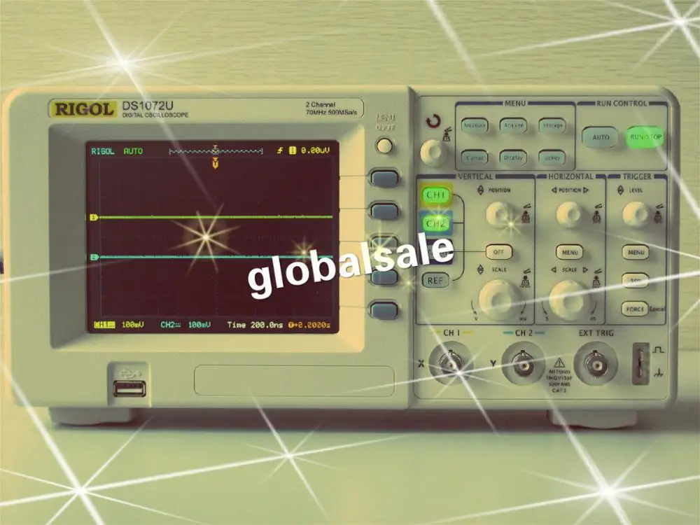 Цифровой осциллограф Rigol с бесплатной доставкой 70 МГц двойной CH 2 канала DS1072U
