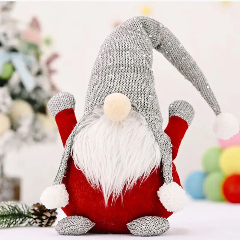 

B9HF 1/3pcs Christmas Faceless Gnome Decoration Handmade Swedish Tomte Santa Ornament
