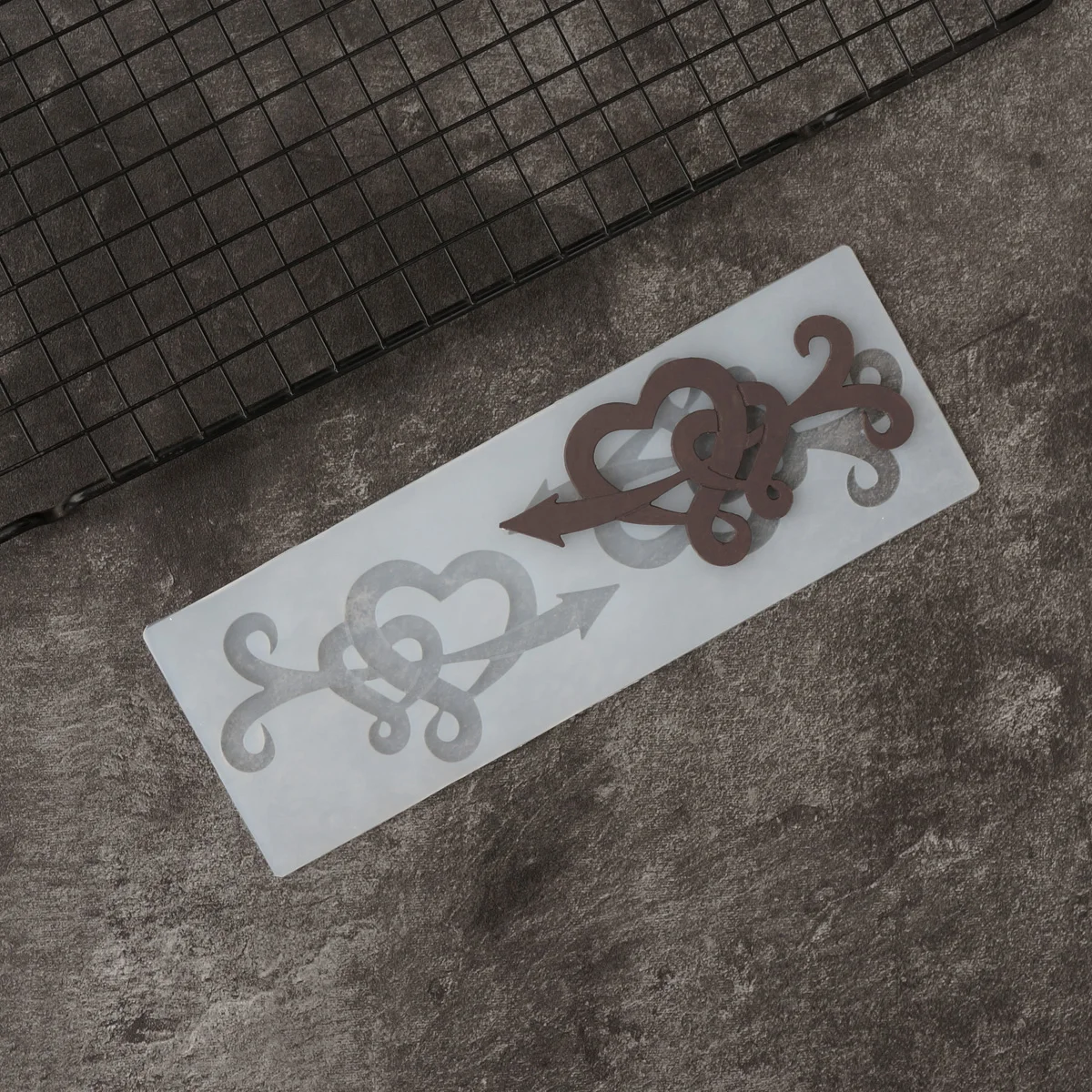 Наклейка в форме сердца со стрелкой искусственная форма украшение для торта