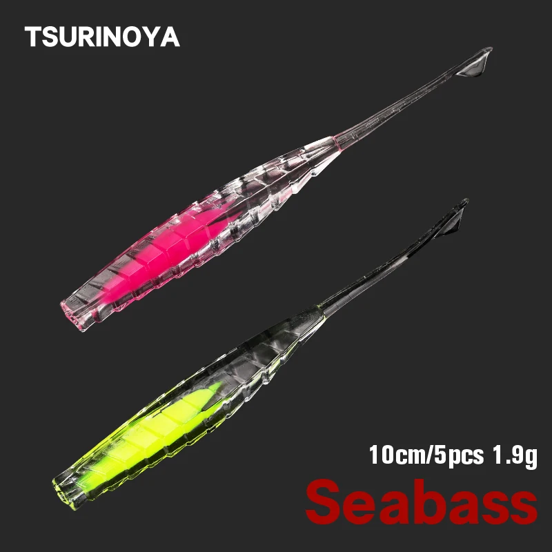 TSURINOYA двухцветная мягкая Рыболовная Приманка 10 см 2 9 г 5 шт. фантомная плавающая