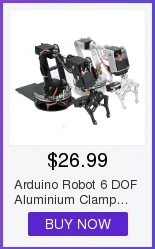 Arduino Robot 6 dof, Алюминиевый зажим коготь монтажный комплект Механическая Роботизированная рука и сервоприводы Металл сервопривод Рог-серебро скидка 20