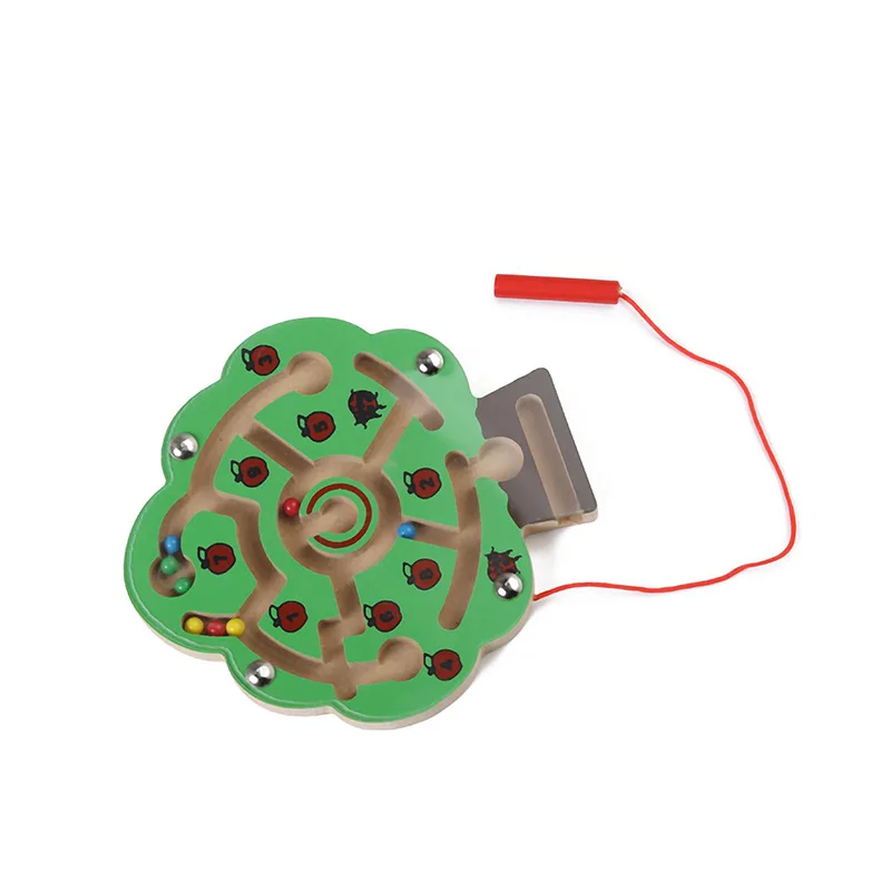 

Children's Magnetic Maze Wooden Puzzle Game Toy Kids Brain Teaser Intellectual Jigsaw Board Kids Early Educational Toy