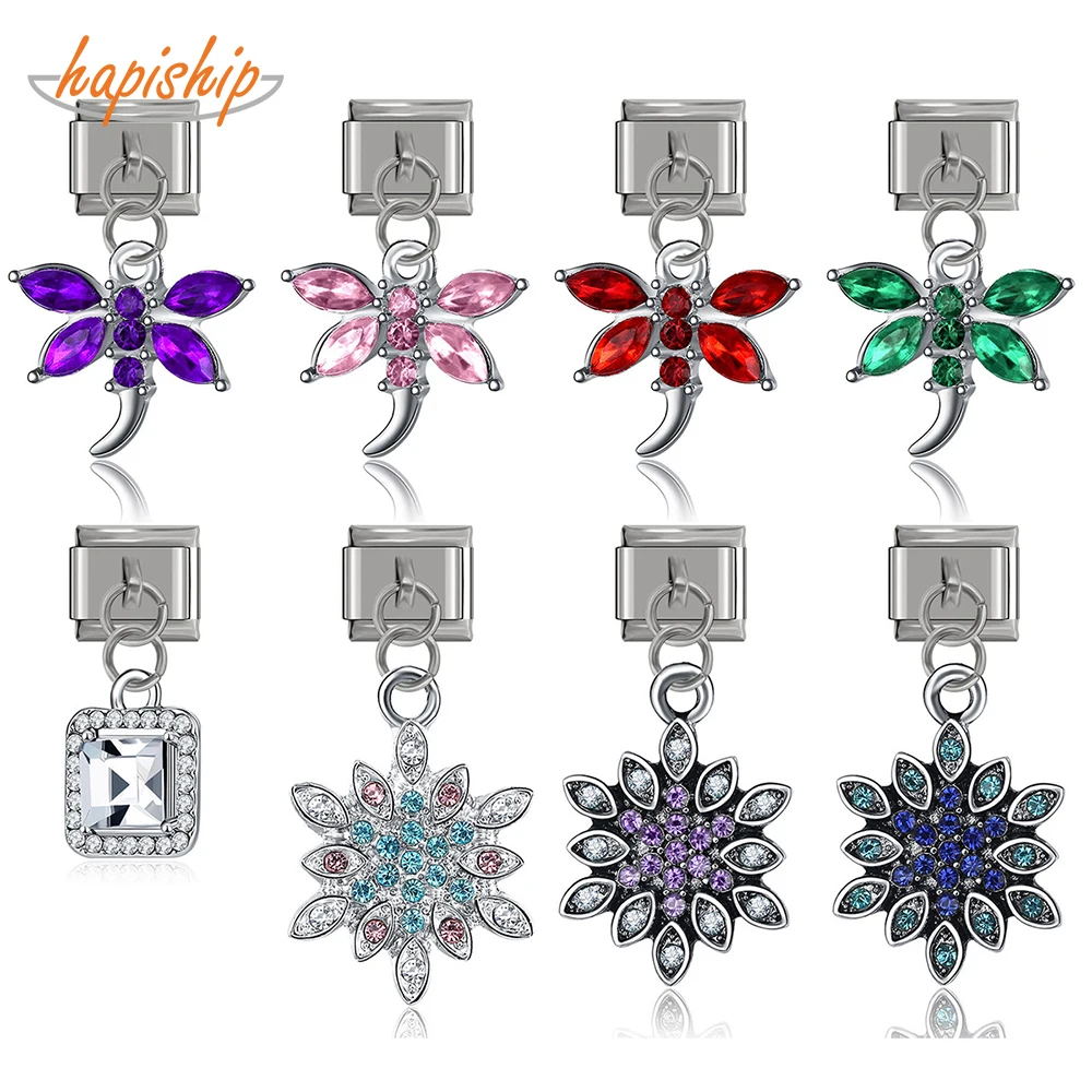 Браслет Hapiship из нержавеющей стали Модный итальянский шарм квадрат в виде лапы