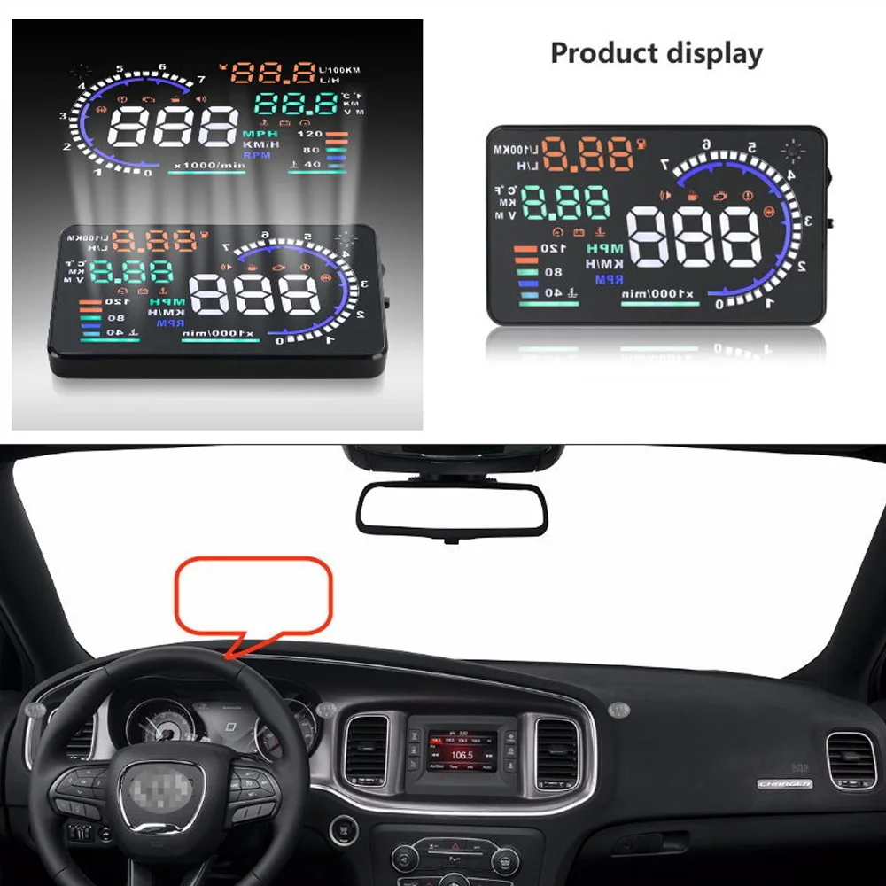 Car HUD Head Up Display For Dodge Charger/Challenger 2015 2016 Auto Professional Electronic Accessories Plug And Play