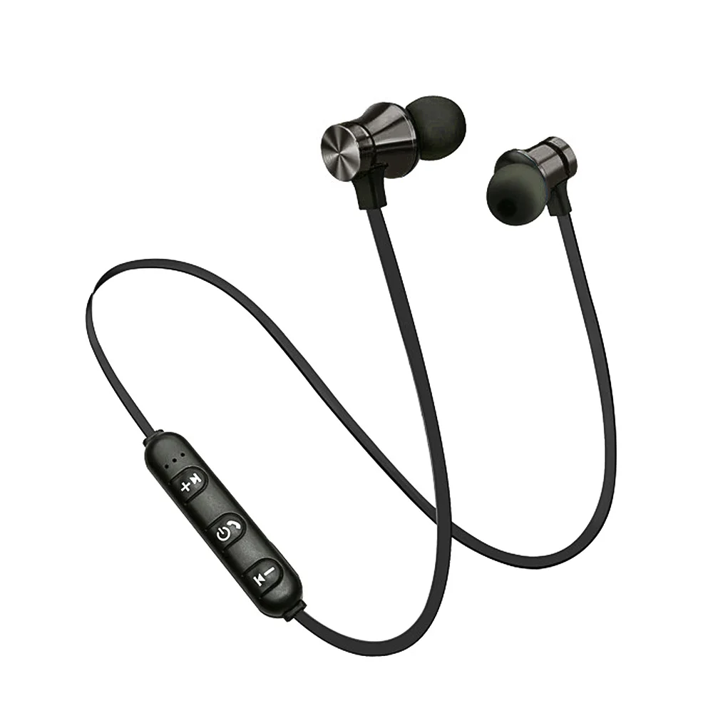 black XT11 магнитные Bluetooth 4,2 наушники спортивные для бега беспроводные шейные наушники с микрофоном стерео музыка для всех смартфонов - Цвет: black