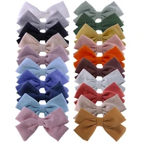 4 pcs cotton linen bow hair clips for toddler baby girls kids boutique hair bow hairgrips hairbow headwear accessories