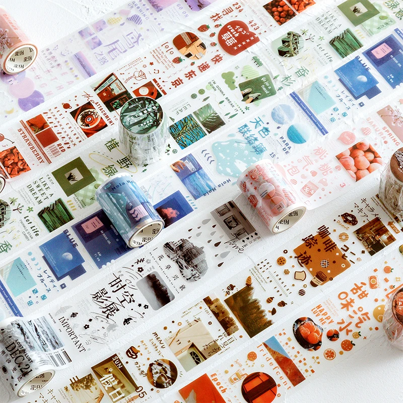 Светильник и тени коллаж серии Bullet Journal японский настольная декоративная Васи