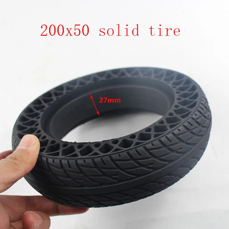 Inner groove 27mm Новые 8 дюймов для пчелиных сот шина Электрический scooter200x50solid шин удар-доказательство, износостойкое покрытие предотвращает образование не надувные 200*50 шестерённый насос - Цвет: Inner groove 27mm