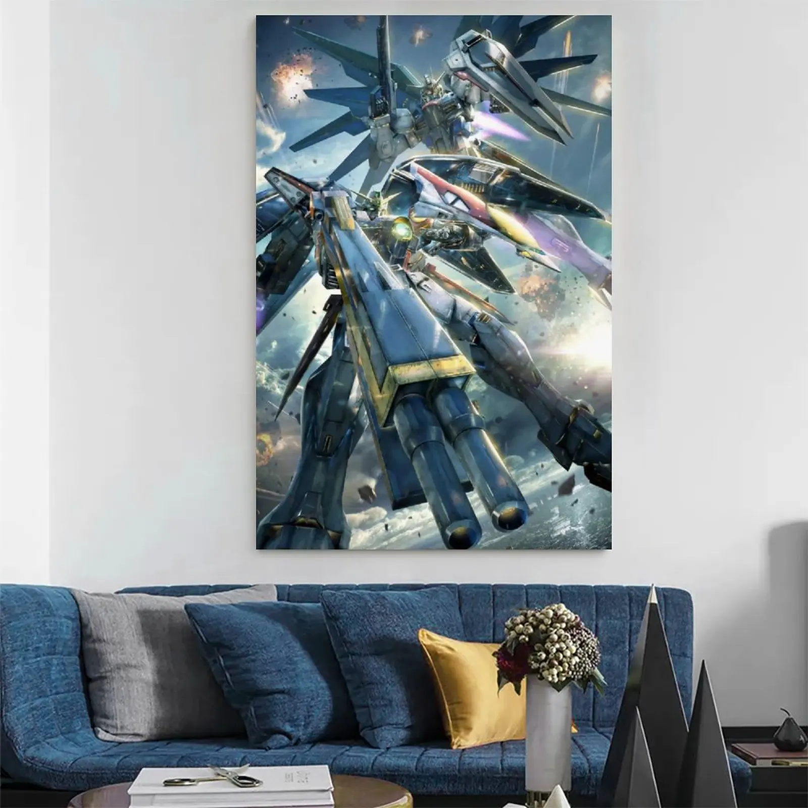 Робот Гандам Mecha космический аниме плакат и настенный художественный Рисунок