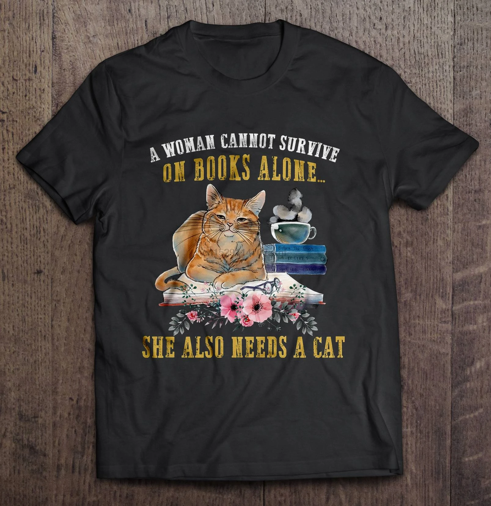 Мужская забавная футболка модная женщина не может переживать в книгах одна ей