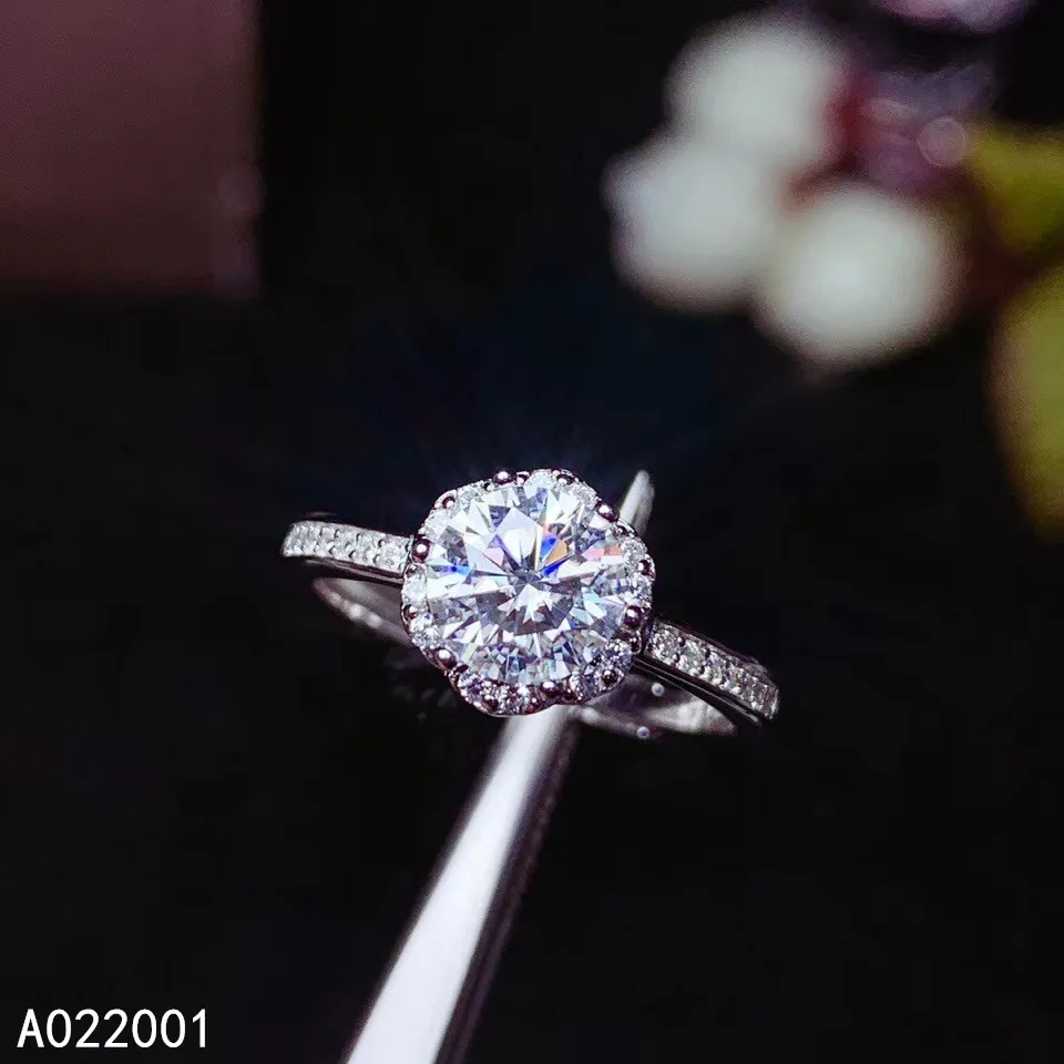 

KJJEAXCMY fine jewelry Mosang Diamond 925 sterling silver new adjustable women ring support test beautiful