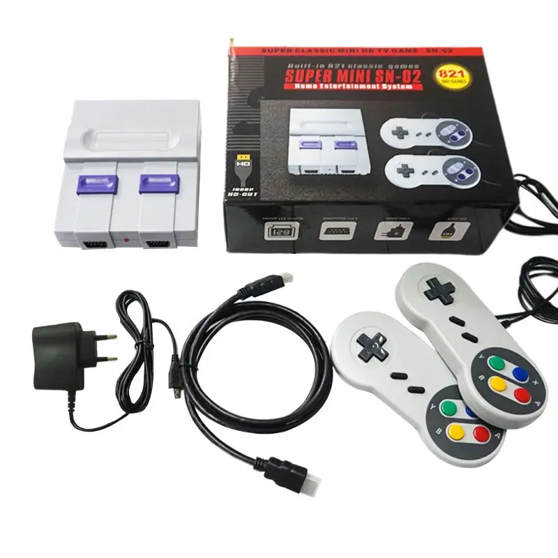 Классическая видеоигра SUPER MINI SNES NES ретро игровая консоль ТВ плеер встроенный 821