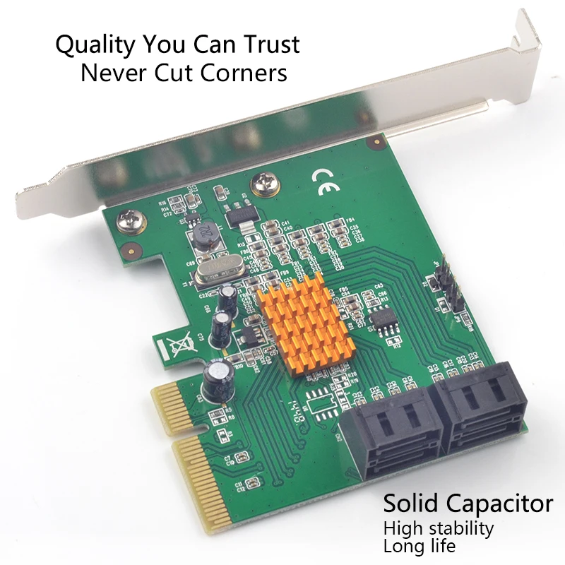 Адаптер PCIe SATA на 4 порта 3 адаптер расширения RAID Card разъем SATA3 x4 PCI express конвертер