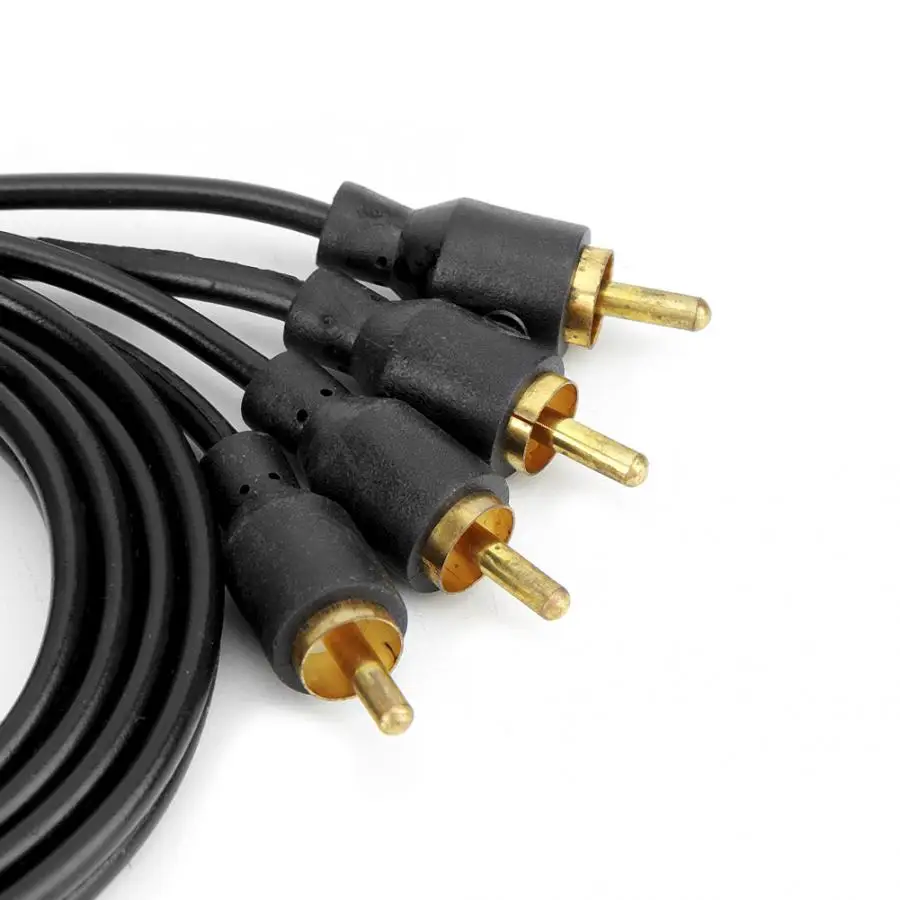 Автомобильный RCA аудио кабель динамик усилитель провода Чистая медь 3.9ft