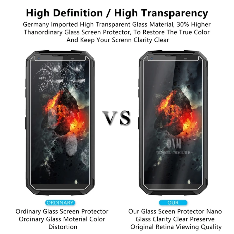 

2Pcs Tempered Glass For Blackview BV9500 Plus Glass Screen Protector Tempered Glass Blackview BV9500 Pro Protective Film