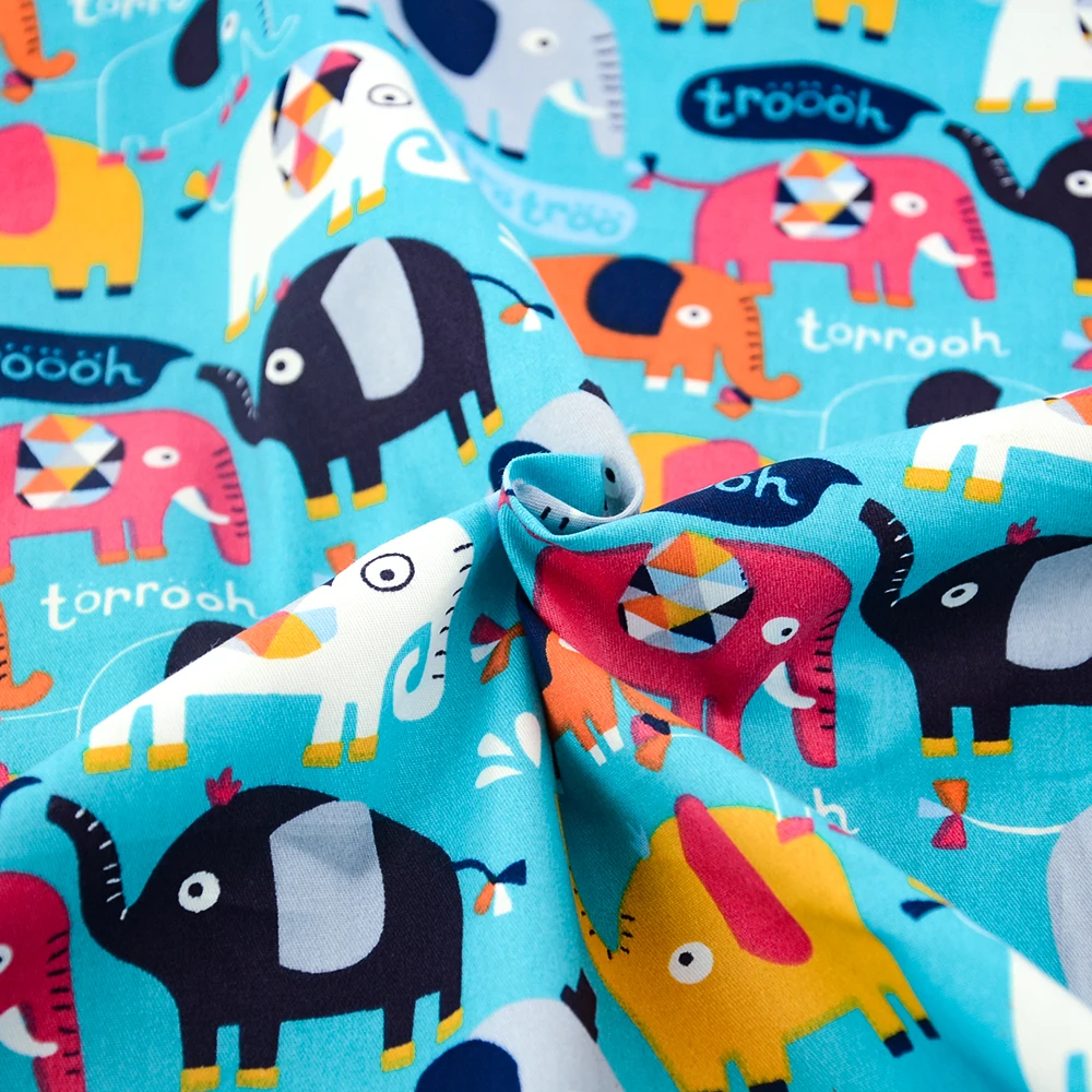 Закладка Telas слон узор 100% хлопок ткань метр африканская DIY платье постельное