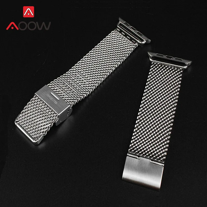 Ремешок для часов из нержавеющей стали 316L для Apple Watch 38 мм 40 мм 42 мм 44 мм сменный Браслет ремешок для iWatch 1 2 3 4 черное золото
