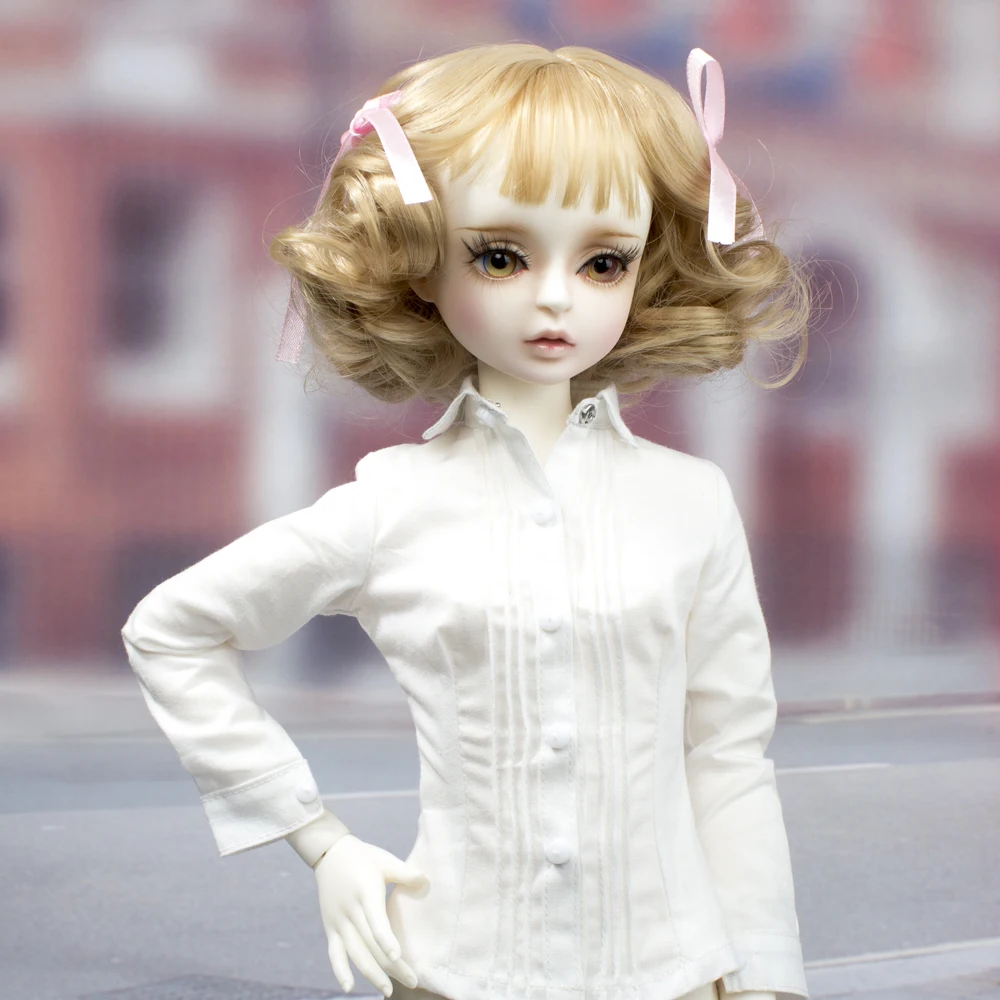 Aidolla кукольный парик, короткие кудрявые парики для 1/3 1/4, BJD куклы, цвет загара, парики на ура