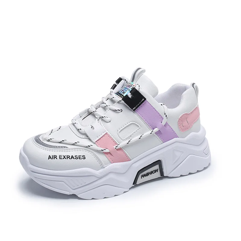 

2021 весенне-осенняя женская обувь, износостойкая Повседневная простая однотонная уличная универсальная модная повседневная спортивная обу...