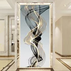 Роскошная Черная Золотая лента, холст, живопись, абстрактная Скандинавская большая настенная фотография для спальни, современный декор