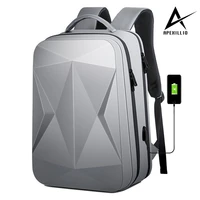 new waterproof leisure backpack large capacity abs laptop bag usb mens backpack hard shell bag