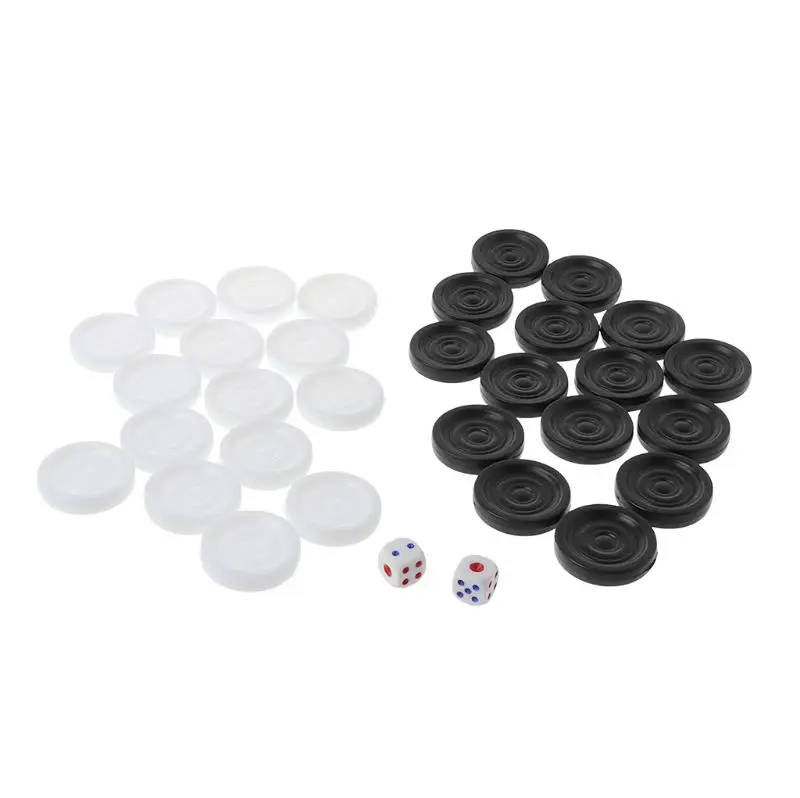 X5QF 30 шт. черно-белые шахматы Backgammon пластиковые международные шашки | Спорт и