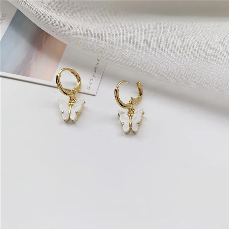 Женские серьги в Корейском стиле с маленькой бабочкой Мори модные ювелирные