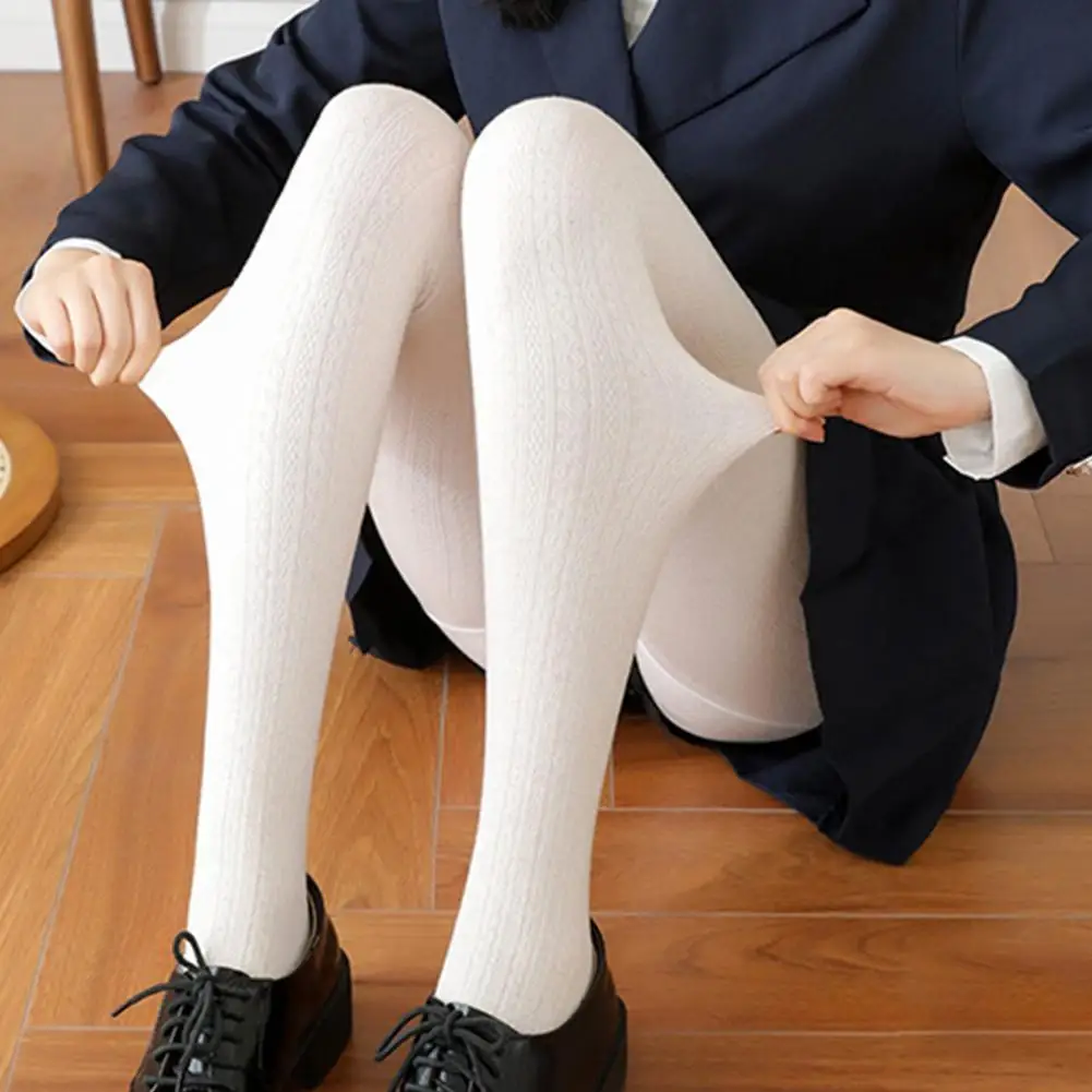 

Ladies Pantyhose Leggings Lolita Twist Cotton Skinny Pants Kawaii Cute Rib Legins Girls Comfort Cotton Spandex Stretch Legging