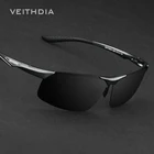 Мужские солнцезащитные очки без оправы Veithdia, из алюминиево-магниевого сплава с зеркальными поляризационными стеклами, для вождения ночью, 6502