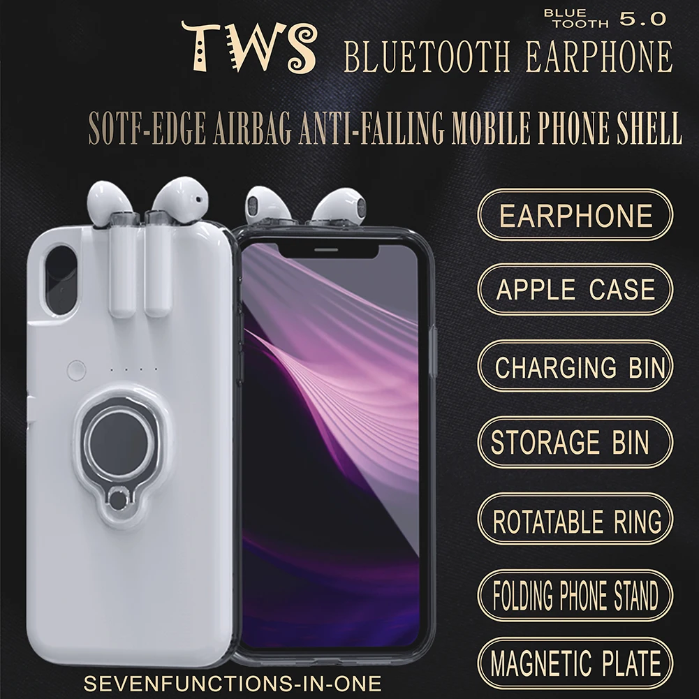 Чехол для телефона с кольцом держателем наушников Bluetooth iPhone 6 7 8 Plus XS Max|Бамперы| |