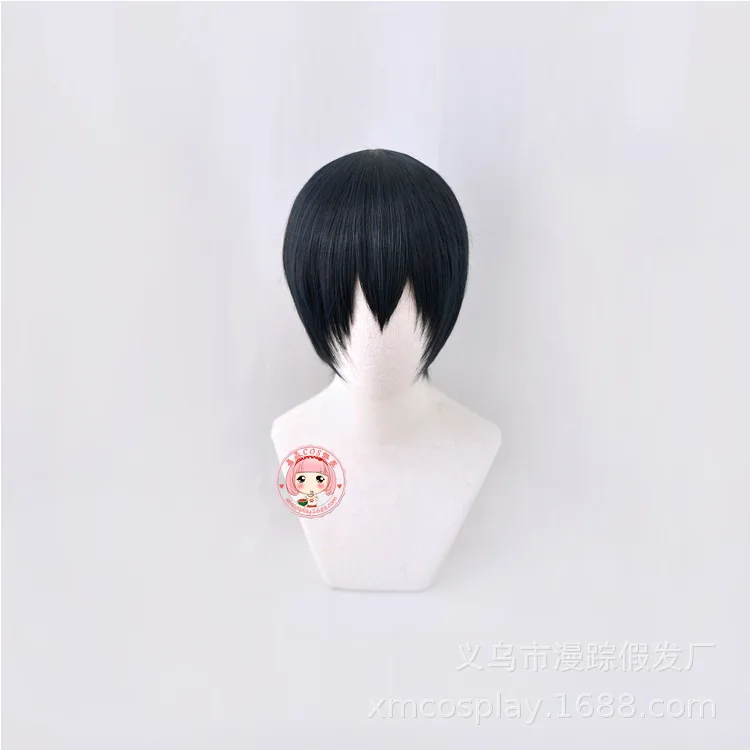 Haikyuu! Парик для косплея Kageyama Tobio короткий термостойкие синтетические волосы