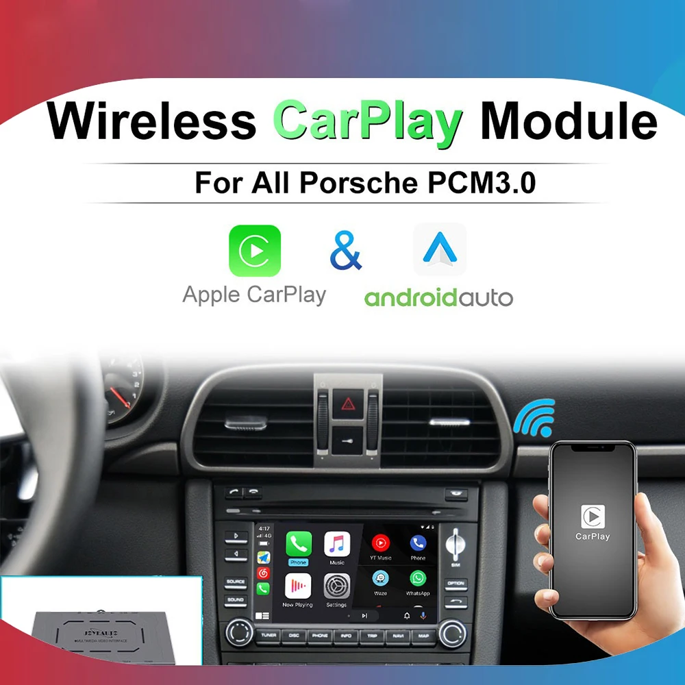 

Wireless Apple Carplay Module For Porsche PCM3.0 Android Auto Mirrorlink 911 Mancan Panamera Cayenne Car Accessories AI BOX