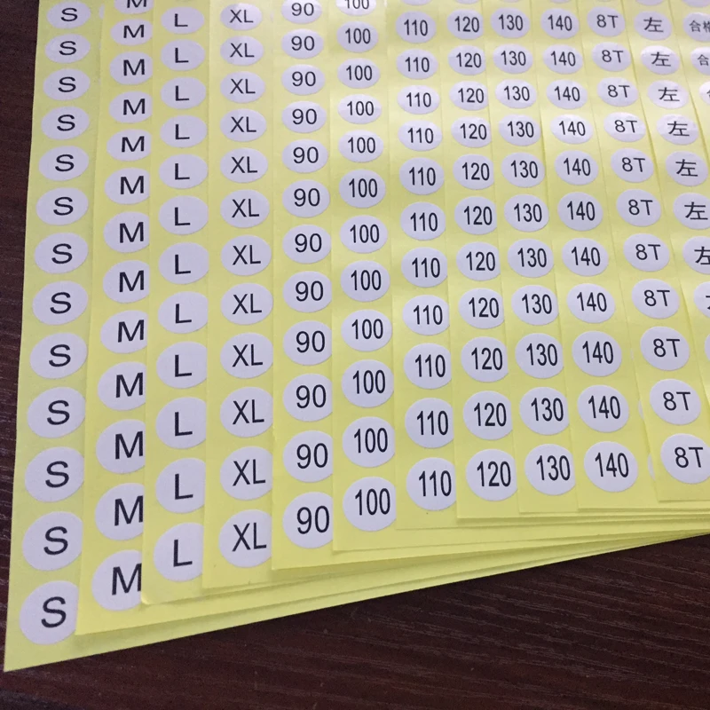 (1000 шт) индивидуальная самоклеящаяся бумажная этикетка для одежды с именем