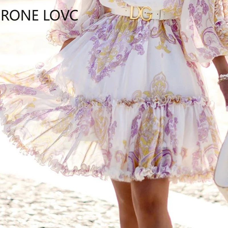 Женское платье с длинными рукавами и принтом элегантное модное шикарное