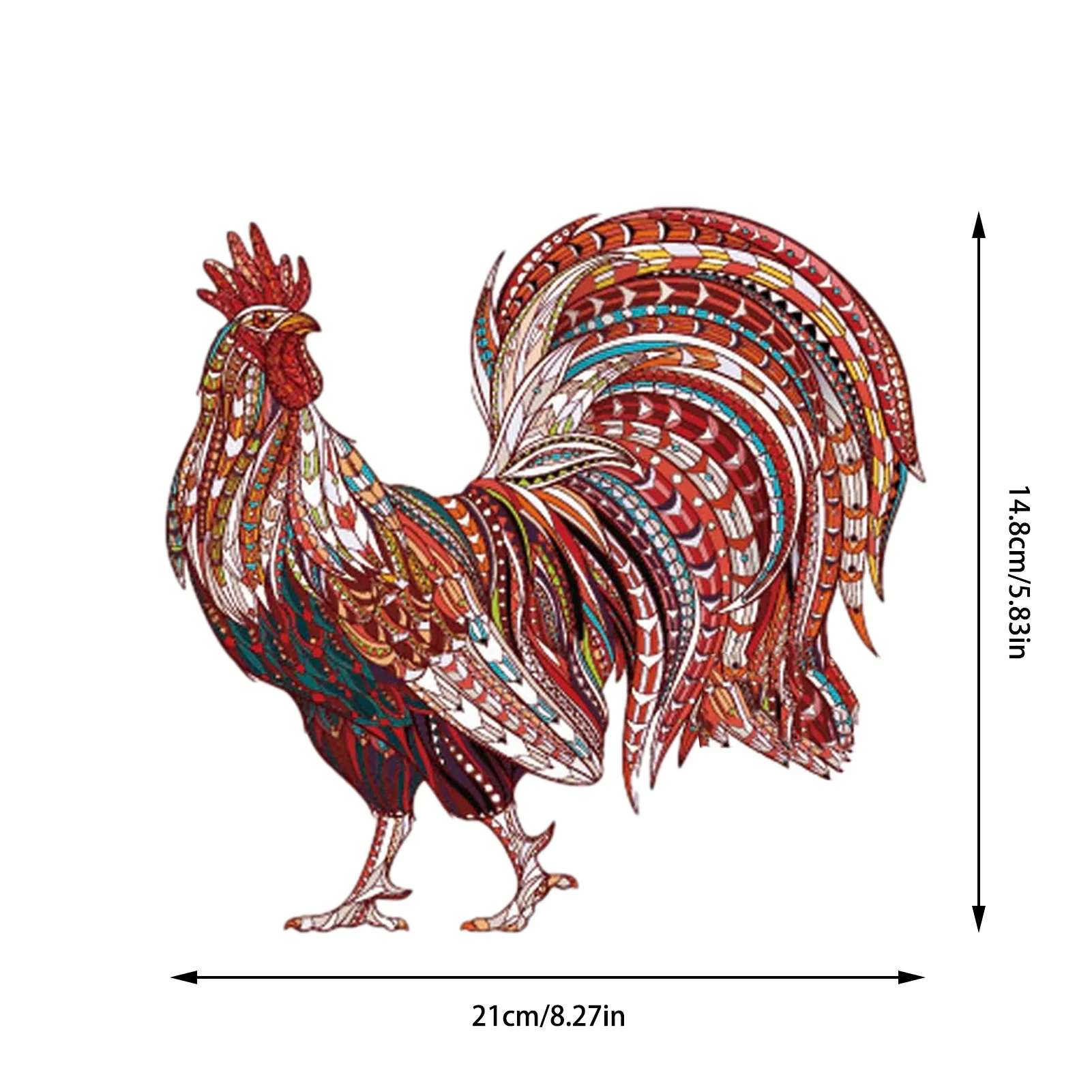 

Wooden Jigsaw Puzzle DIY Unique Shape Rooster Puzzle Assembly Popular Puzzle Hands On Funny Toy Gift For Children Adult