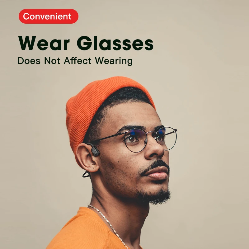 

TWH Bone Conduction Headphones Bluetooth 5.0 Sports headphone Waterproof Sweatproof headset Long Standby earphones