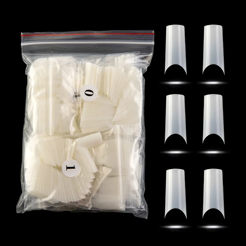 Натуральные прозрачные накладные ногти для французского маникюра 500 шт.