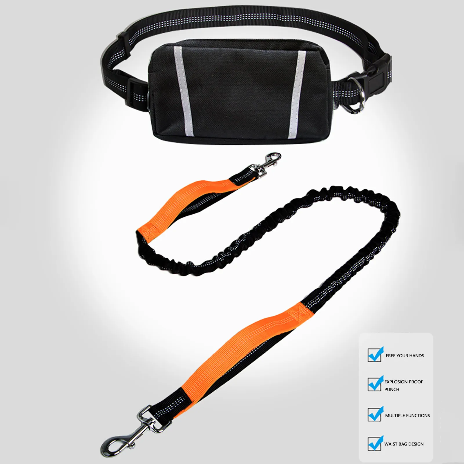 Новинка 2021 Светоотражающий поводок Тяговая веревка эластичный для собак бега