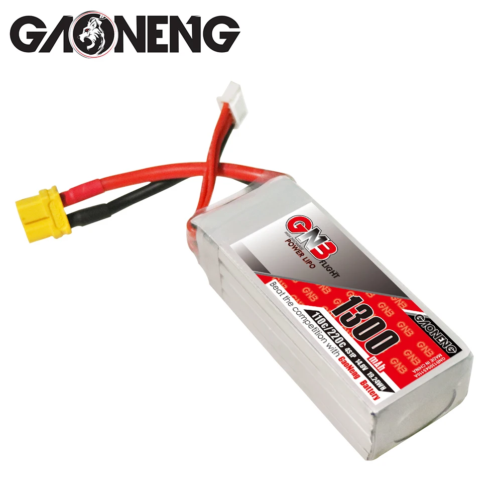 GAONENG GNB 1300 мАч 4S 14 8 в 110C/220C литий-полимерный аккумулятор с разъемом XT60 Размер 250 3D RC