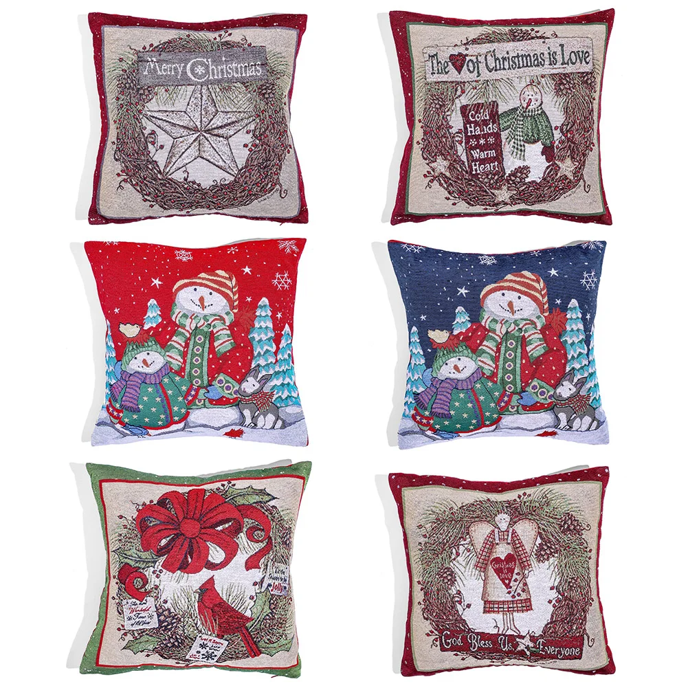 

2020 Рождество Санта Клаус Печать подушка чехол полиэстер Автомобильная подушка для дома Рождество Дом Рождество Наволочки Чехол s украшение