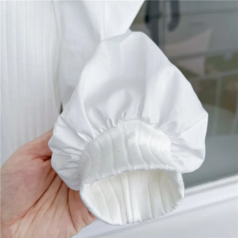 

Girl baby undershirt spring 2021 new girl patchwork bubble sleeve T-shirt top Baby girl clothes